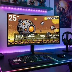 KOORUI 25" FHD Curved Gaming Monitor | 1080p | 240Hz | G-Sync Compatible | G2511XC