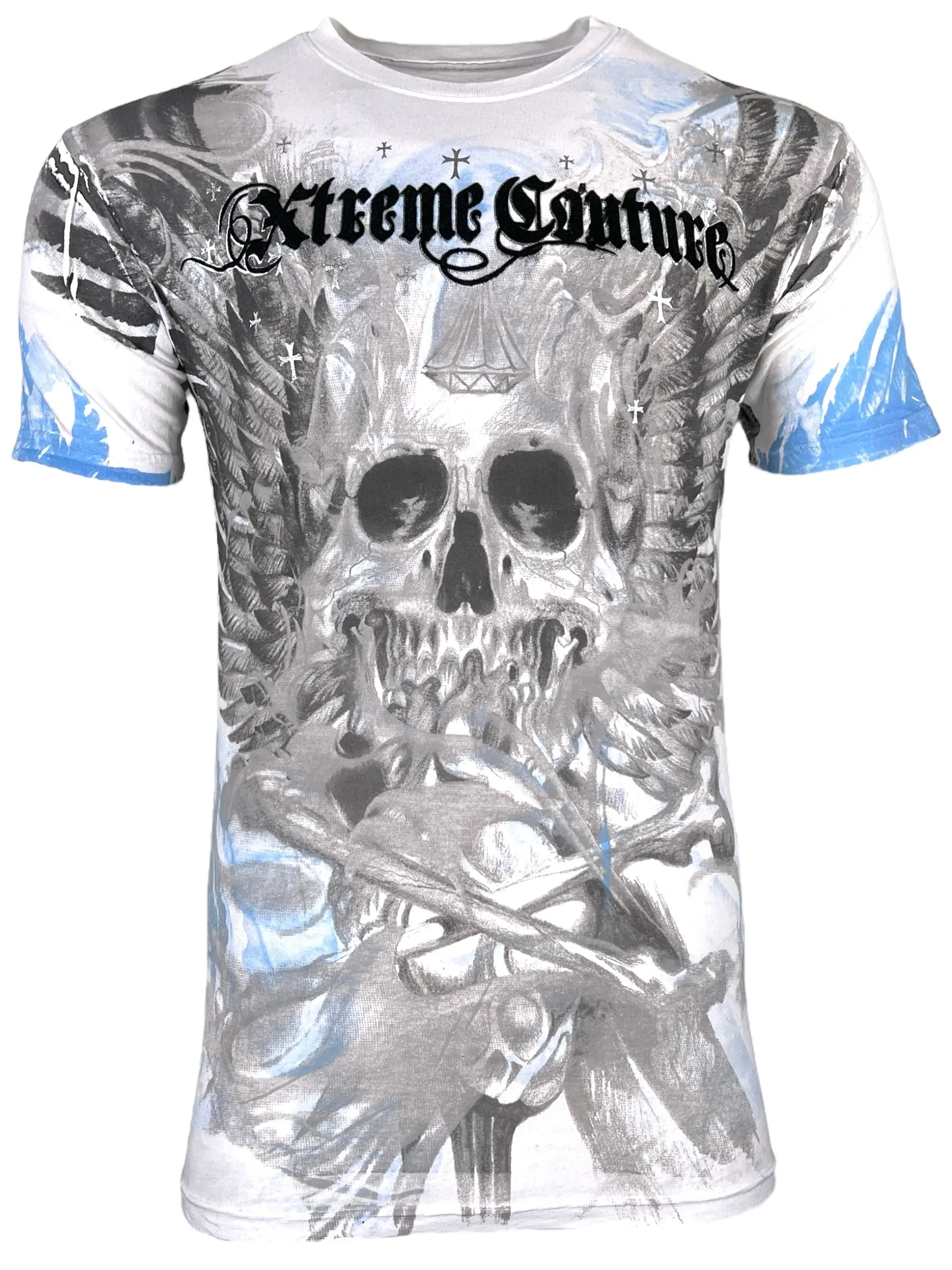Xtreme Couture by Affliction Men's Crewneck T-Shirt - Casual, Short-Sleeve, Printed Tops, The Edge White Menswear