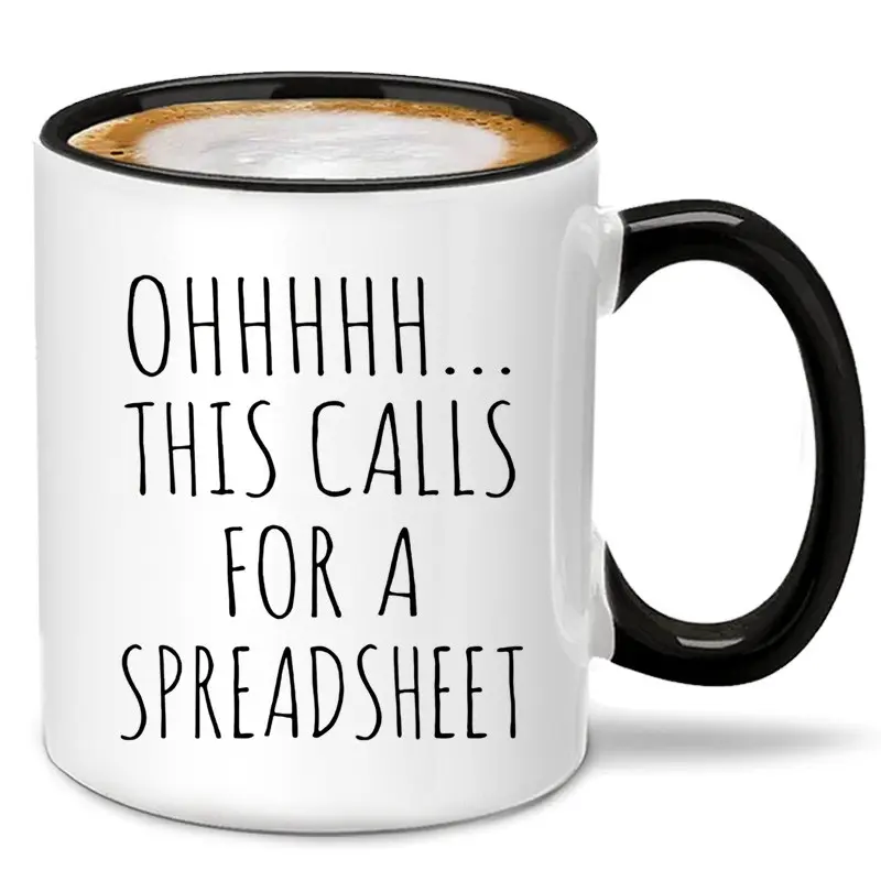 Funny Mug for Bosses and Accountants, Unique Gift Cup, 11oz Ceramic Coffee Cup, Birthday and Christmas Present, Classic Style