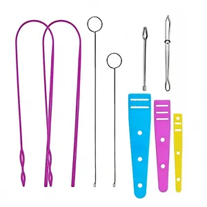 9-Piece Flexible Rope Threader Set, Stainless Steel DIY Threading Tools for Hoodies and Pants, Durable and Easy to Use
