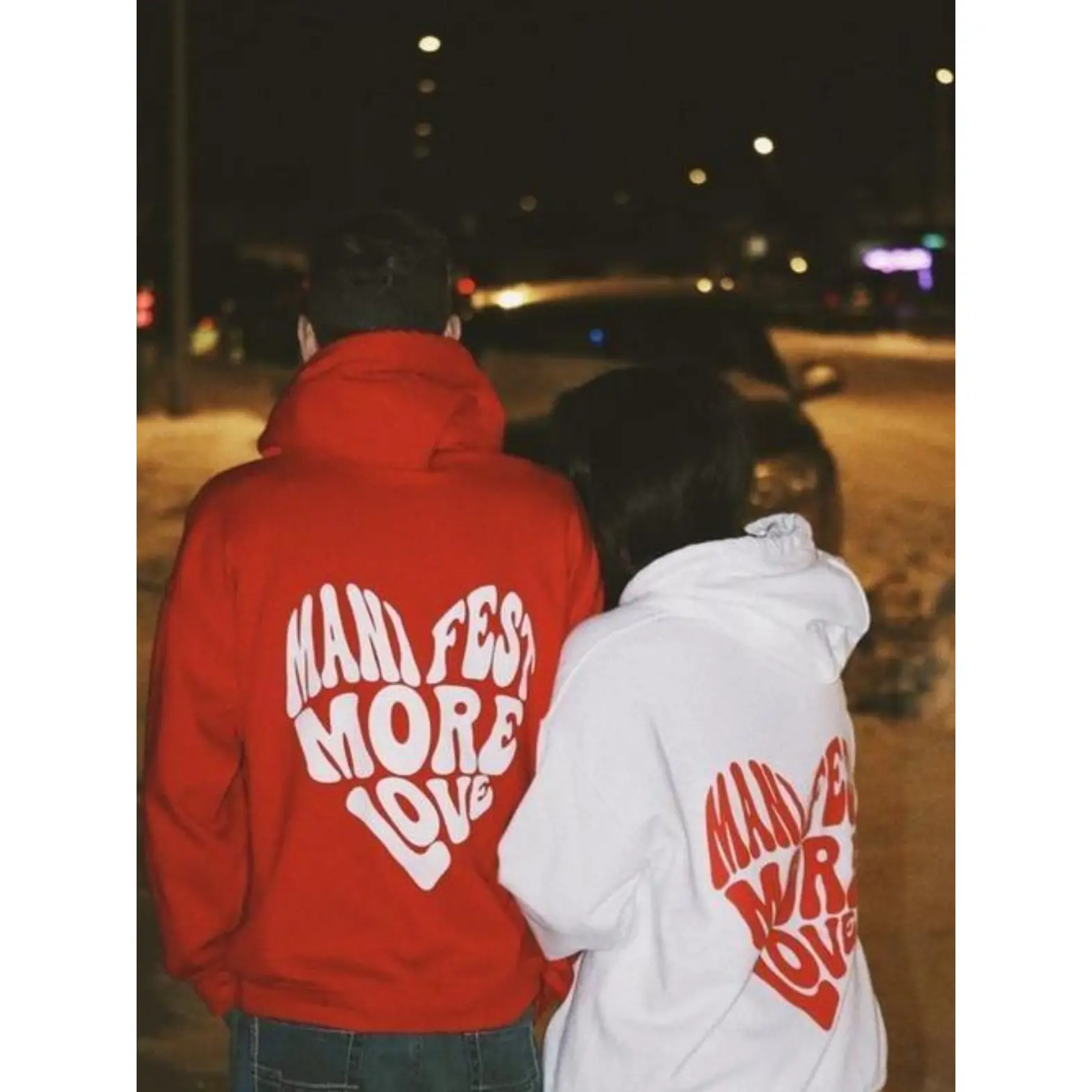 Matching Couples Outfits Manifest More Love Hoodie, Matching Apparel, Couple Gift, Unisex Couple Outfit, Gift for Her, Gift for Him , Only 1 Hoodie ,For Unisex