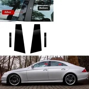 For Mercedes-Benz CLS C219 2006-2011, 4PCS Window Trim Cover BC Column Sticker Pillar Posts