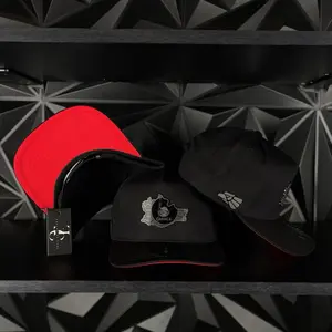 Oaxaca México estado SnapBack Hat-Black/Red Visor Cotton Cap