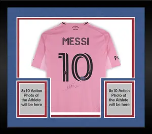 Framed Lionel Messi Inter Miami CF Autographed adidas 2025 Euforia Light Pink Jersey - Fanatics Authentic Certified
