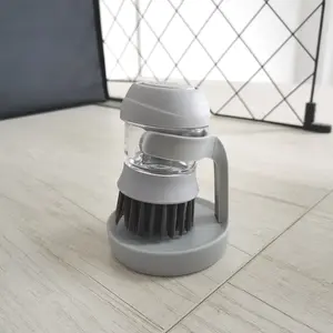 Dishwashing Brush with Soap Dispenser, 1 Count Household Soap Dispenser Dishwashing Brush, Kitchen Dishwashing Brush with Holder, Sponges