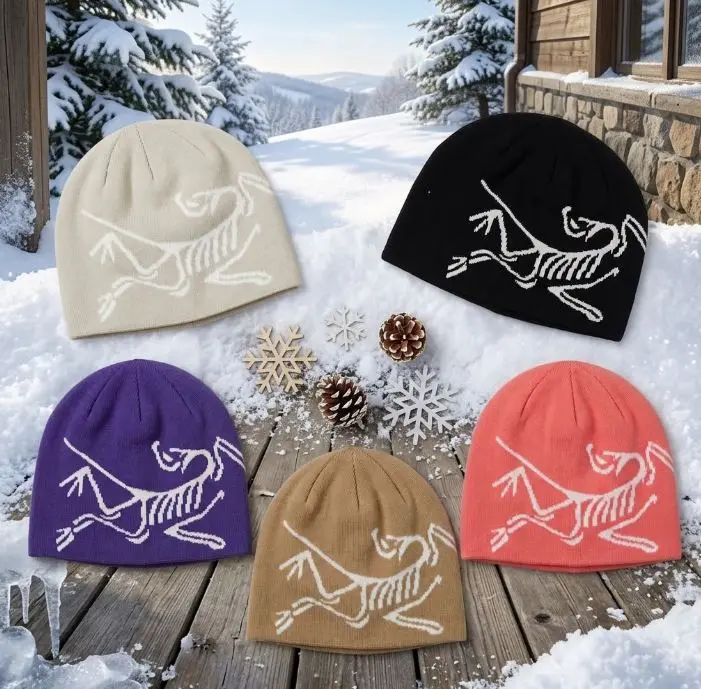 Arc'teryx Bird Head Skeleton Beanie – Must-Have Y2K Streetwear Knit Hat for Winter  #arcteryx #arcteryxbeanie #beanie