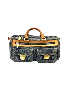 Pre-owned Louis Vuitton denim Tote Bags Blue Monogram Blue Baggy Shoulder Bag LV2741