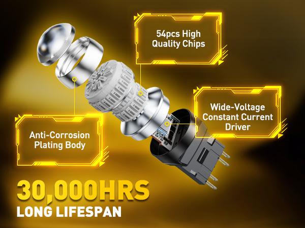 AUXITO 2026 Upgraded Red LED Strobe Tail Brake Light Bulb, CANBUS Ready 7440/7443 OR 3156/3157 LED Flashing Stop Bulbs (Not Universal), 3800LM 400% Brighter Plug and Play,for Backup Light Tail Light Brake Light Turn Signal Light Parking Light, Pack of 2