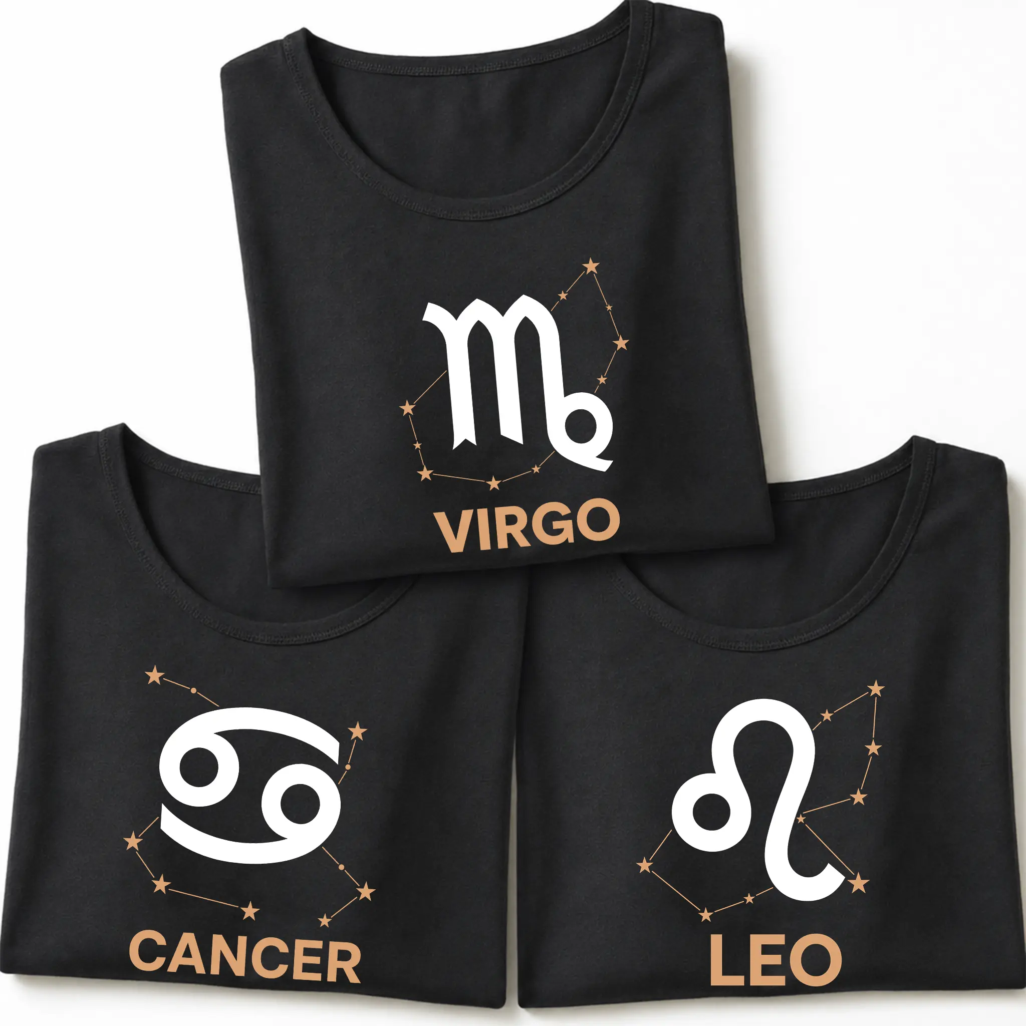 Unisex Vintage Streetwear T-Shirt with Cancer Virgo Zodiac Graphic, Soft Fabric Shortsleeve Casual Loose Tee with a Fitted Cotton Cut, Tshirt