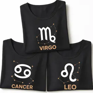 Zodiac Shirt Women Leo Virgo Cancer Graphic Tee Vintage Horoscope Star Sign Casual Relaxed Fit Comfy Top Trendy Birthday Gift Womenswear Clothes Gamis Sleeveless