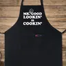 Novelty Cooking Apron - 100% Cotton All Purpose Adjustable Bib with 2 Pockets, Funny Black Style for Men Women, Ideal for BBQ Grilling Kitchen Use, Great Gift Option, Novelty Cooking Aprons, 100% Cotton Aprons