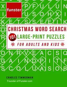 USED-Funster Christmas Word Search 101 Large-Print Puzzles for Adults and Kids: Exercise your brain and fill your heart with Christmas spirit by Charles Timmerman (Paperback)