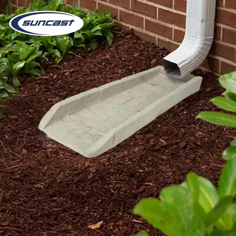 Suncast SB24 Decorative Rain Gutter Downspout Splash Block (1,2,3,4,5,6,8 Pack)