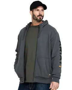 Ariat Men's Men'S Rebar All-Weather Full Zip Work Hooded Sweatshirt Tall - 10027800-Tll