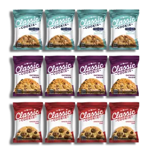 WittBizz Classic Cookie Bundle, Cinnabon, Oatmeal Raisin, & Chocolate Chip 2oz (12 Pack)