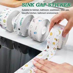 3 Counts Caulk Tape, Self Adhesive Sealing Strip for Tubs, Walls and Countertop Gaps