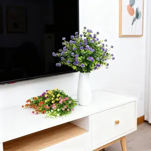 7-piece 35-hole eucalyptus rose imitation flower plastic lotus wedding decoration artificial flower wholesale