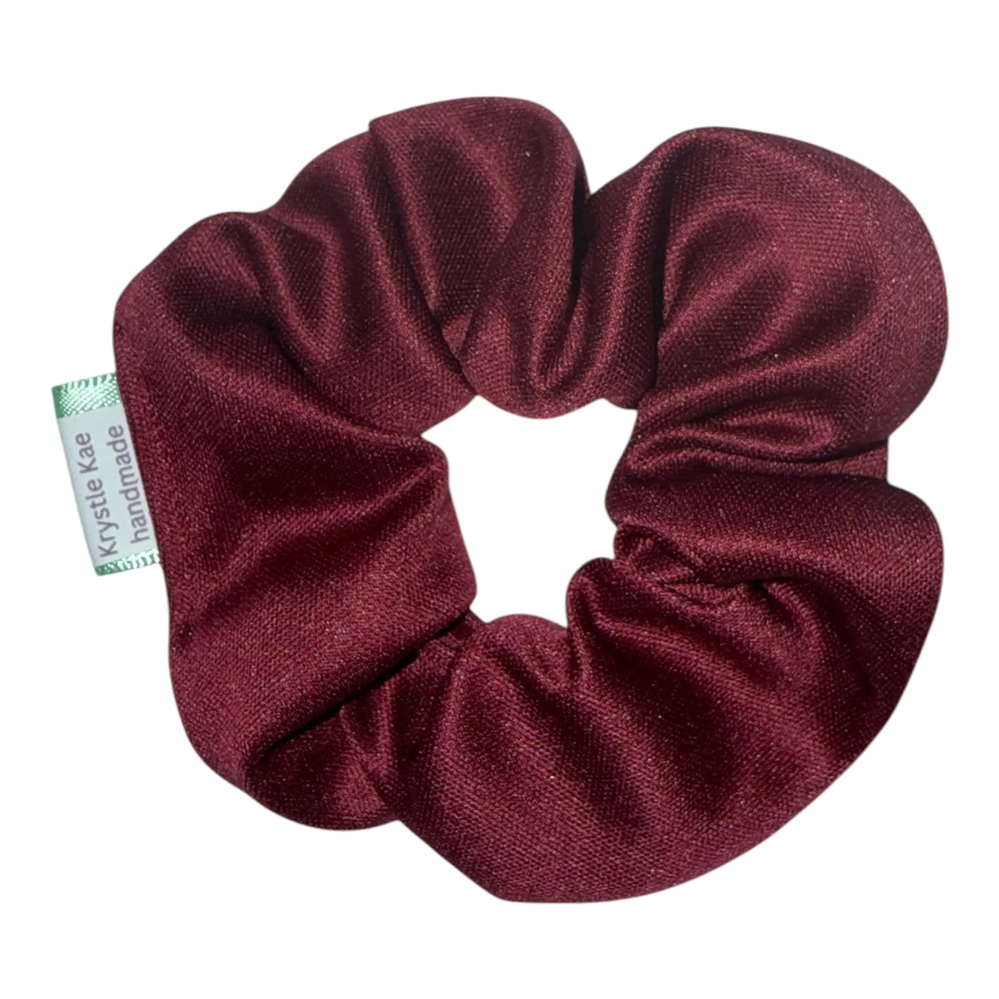 Female Handmade Plain Mulberry Mini Scrunchie - Reclaimed Fabric Fashion Hair Accessory with Cute Look for Daily Wear