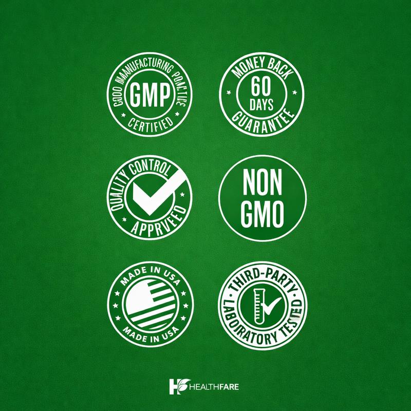 Healthfare L-Glutamine 1000mg | 240 Capsules | Amino Acid Fuel for Gut & Muscle