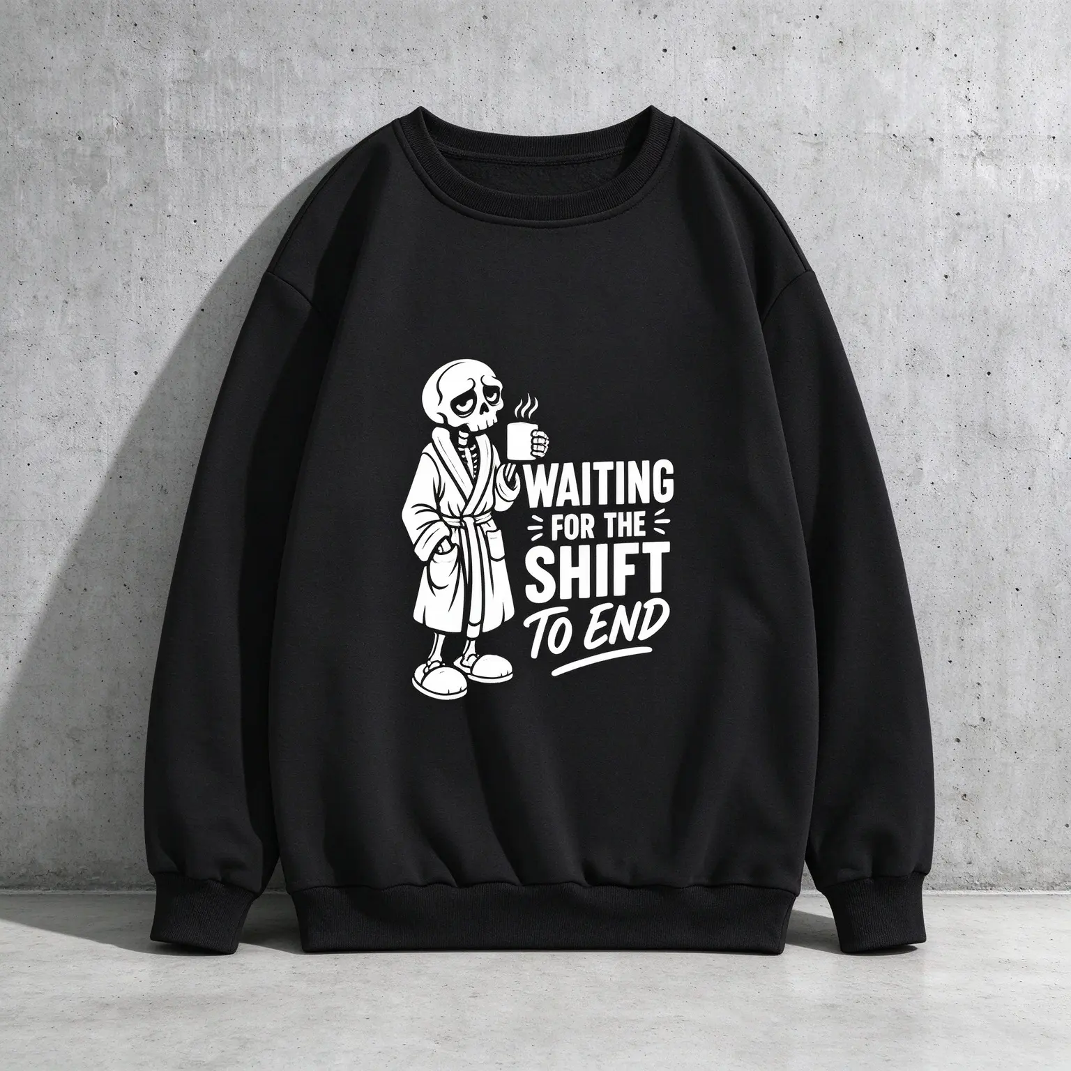 Men's Crew Neck Sweatshirt - Loose Fit Poly-Cotton Blend, Humorous Skeleton Art Design, Casual Autumn & Winter Outfit, S-3XL Retro Western Hoodie with Graphic Red White Blue Color Scheme men's hoodies Long Sleeve Cropped men's sweatshirts Menswear Tops