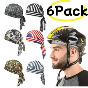 6 Pack Do Rags Headbands For Men& Women - Doo Rags, Skull Caps, Durags For Cycling And Motorcycling 002