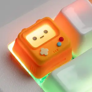 Keycaps, Cute Retro Game Consoler-Shpaed Keycaps, Shine Through Resin Handmade, Single 1U Replace Key for ESC Key Mechanical Keyboard (Orange)
