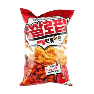 NONGHYUP Korean Rice Cakes Spicy Tteokbokki Flavor Puffed Snacks 155g - Authentic Korean Snack Food