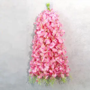 Artificial Wisteria Flowers Hanging Decor Set, Synthetic Vine Ceiling Cover, Wedding Party Holiday Decoration, Indoor Outdoor Use, 30 Pieces