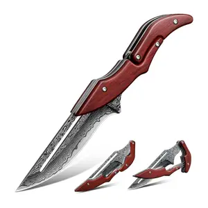 DREAM REACH Knife, Folding Knife with Natural Rosewood Handle, Ideal Gift for Men