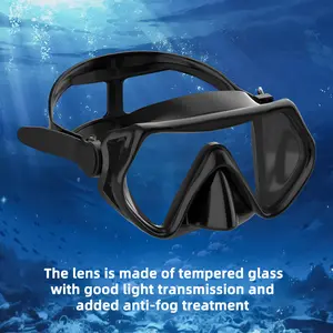 180 Degree Ultra Wide View Anti Fog Dive Goggles with Nose Guard for Adults Professional Waterproof HD Lenses Maximum Comfort Fit UV Protection Shatterproof Design