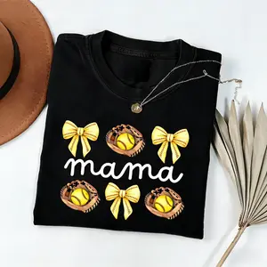 Softball Mama T-Shirt, Coquette Game Day Tee, Softball Season TShirt, Sport Mom Gift, Softball Fan Tee, Cute Game Day T-Shirt