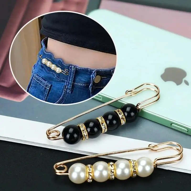Pants Waist Pin Anti-light Brooch High-end Brooch Pin Jewelry Pearl Brooch Buckle Brooch Pin Clip Exquisite Brooch