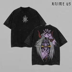 Minato Reaper Death Seal - Shinigami Anime Double Printed Vintage Washed Tee Unisex Oversize Anime Manga Washed Heavyweight Cotton T-shirt, Gift For Anime Fan, Anime Lover Washed Streetwear Shirt t shirt soft cotton vintage streetwear unisex t-shirt