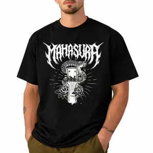 Unisex Graphic Print T-Shirt for Men and Women, Vintage Rock Style Snake and Guitar Design Crew Neck Short Sleeve Tee, Casual Streetwear Top for Daily Wear, Comfortable Fit for Summer, Suitable for Travel, Party and Everyday Outfit