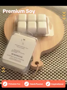 Wax Melts Clamshell - Premium Aromatherapy Soy Wax Melts for Home Fragrance Candle 6 Cubes Phthalate Free Inspirational Messages All Natural Hand Poured