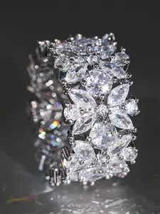 1 PC Elegant Cubic Zirconia Ring For Women For Wedding Engagement Anniversary Party Bridal Engagement Ring Jewelry Valentine's Day Gift