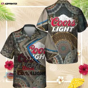 Coors Light Beer Hawaiian Shirt Mandala Pattern Summer Gift For Friend PY2
