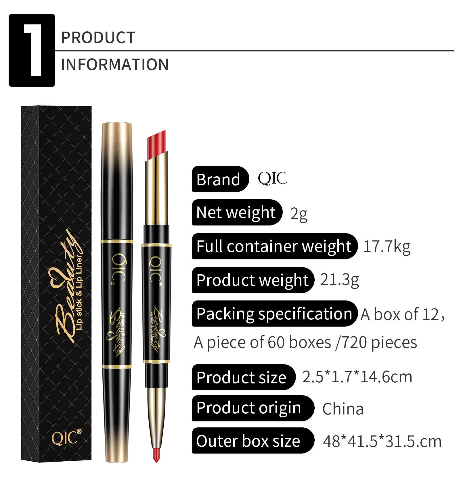 2-in-1 Matte Lipstick & Lip Liner Pen, Creamy Smooth Texture with High Pigment, Lip Duo for Defined Lips and Full Color, for Daily Wear and Parties