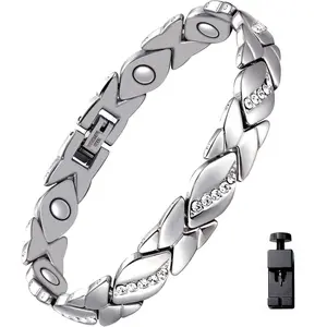 Women's 99.99% Pure Copper Magnetic Bracelet, High Strength Neodymium Magnets, Adjustable Jewelry with Sizing Tool, Holiday Gift for Friends Girlfriends & Wives