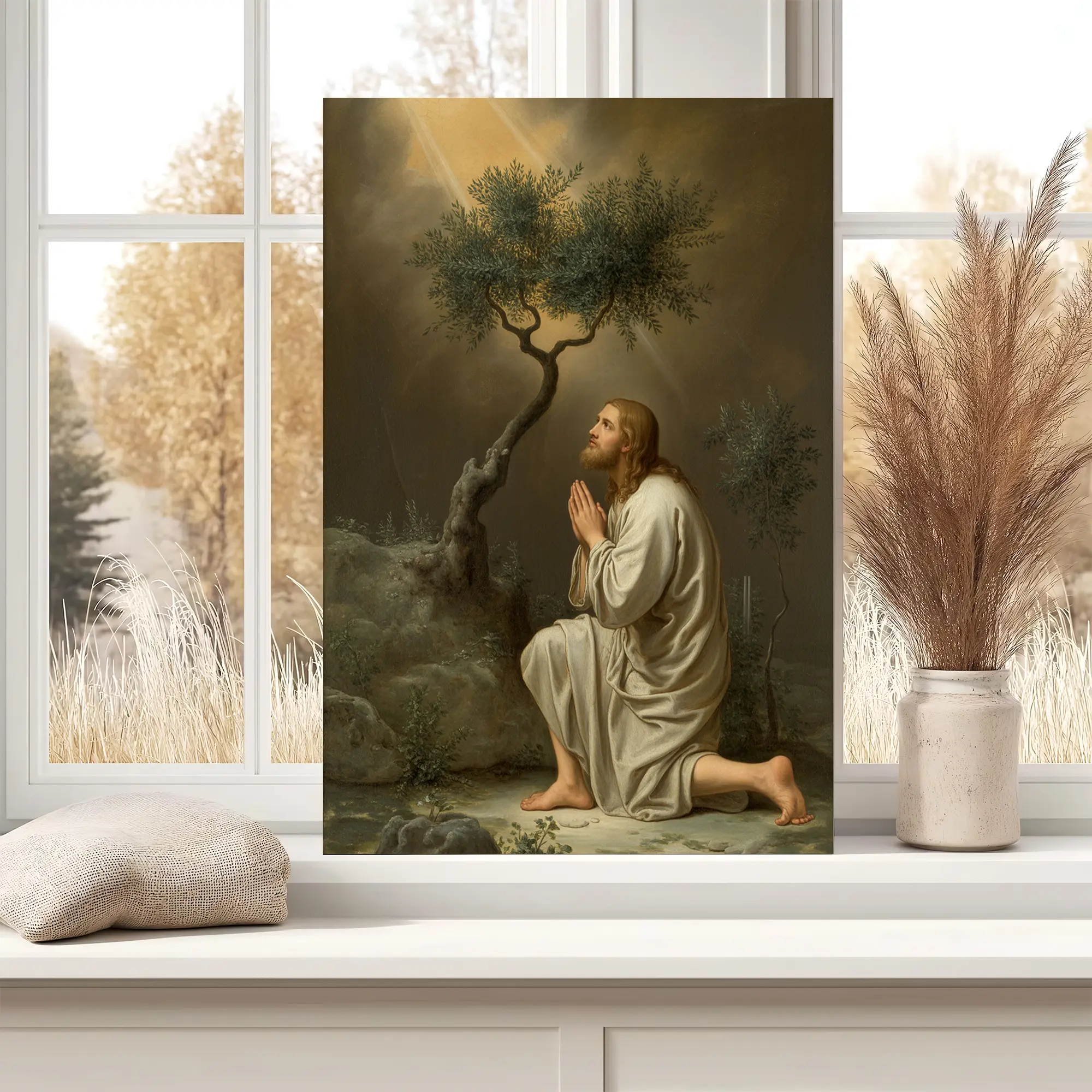 Garden of Gethsemane, Picture of Jesus Praying, Jesus Painting, Christian Printable Art, Bible Art, Jesus Print, Christian Art, Jesus Poster