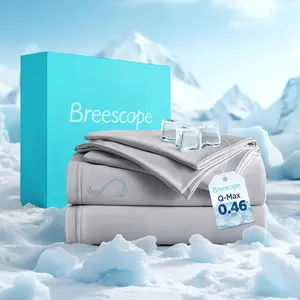 Breescape Cooling Sheets - BlendTek Dry & Cool Technology Cooling Bed Sheets for Hot Sleepers and Night Sweats, Q-Max>0.46 Tech King Sheet Set, Deep Pocket Up to 18"