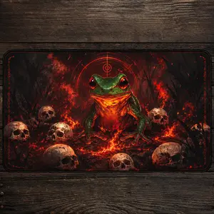 Dark Frog MTG Playmat: Cottagecore Anime Desk Mat TCG MTG Token Custom Mousepad DnD mtg Accessories Playmate