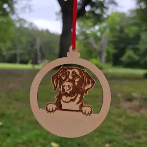 Laser Engraved Personalized Labrador Ornament