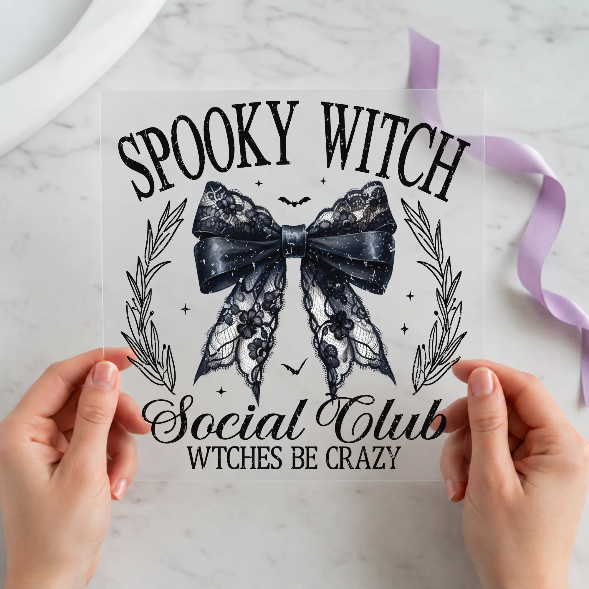 Spooky Witch Social Club 12x12 Ready-to-Press DTF Transfer