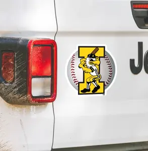 11.5" Iowa Hawkeye Herky Baseball Car Magnet