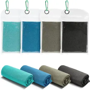 4 Pack Cooling Towels for Neck & Face, Instant Cooling Sports Towels 40" x 12" for Workout, Gym, Running, Outdoor Heat Relief & Recovery