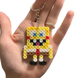 Perler Bead SpongeBob Keychain