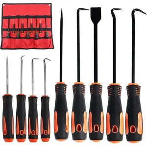 9Pcs Precision Hook and Pick Set with Scraper.Car Auto Oil Seal/O-Ring Seal Gasket Mini Precision Hooks Puller Remover,Excellent Home and Car Repair Remover Tools