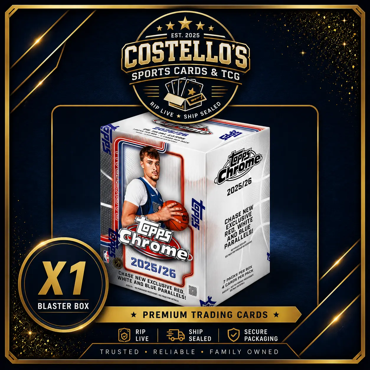 2025-26 Topps Chrome Basketball Blaster Box