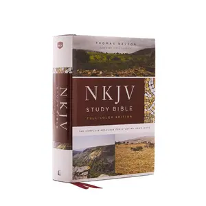 NKJV Study Bible, Hardcover, Burgundy, Full-Color, Comfort Print: The Complete Resource for Studying God’s Word Hardcover